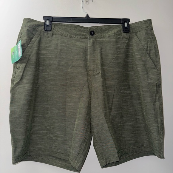 Men's SeaDoo Army Green Walk Shorts - Picture 1 of 3